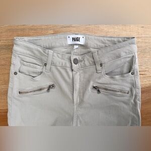 Paige Indio Zip Ankle Jean in Color Cloudy‎ size 27
